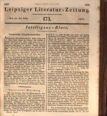 Leipziger Literaturzeitung Samstag 12. Juli 1828