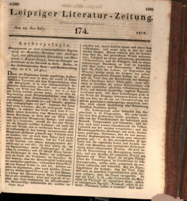 Leipziger Literaturzeitung Montag 14. Juli 1828