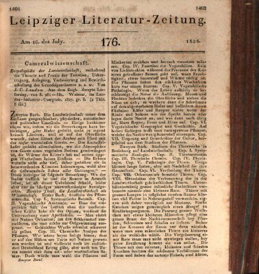 Leipziger Literaturzeitung Mittwoch 16. Juli 1828