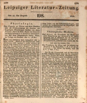 Leipziger Literaturzeitung Montag 11. August 1828