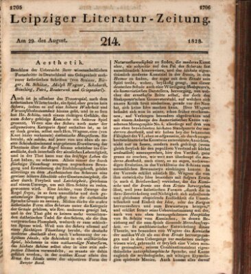 Leipziger Literaturzeitung Freitag 29. August 1828