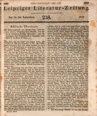 Leipziger Literaturzeitung Donnerstag 25. September 1828