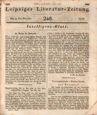 Leipziger Literaturzeitung Samstag 4. Oktober 1828