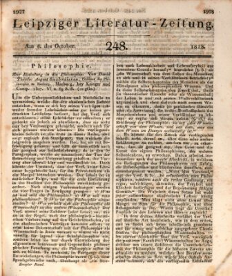 Leipziger Literaturzeitung Montag 6. Oktober 1828