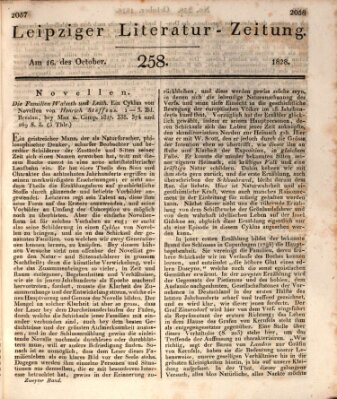 Leipziger Literaturzeitung Donnerstag 16. Oktober 1828