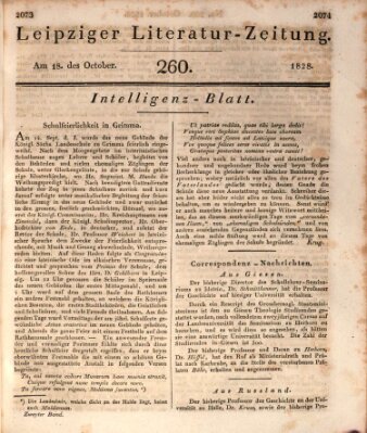 Leipziger Literaturzeitung Samstag 18. Oktober 1828