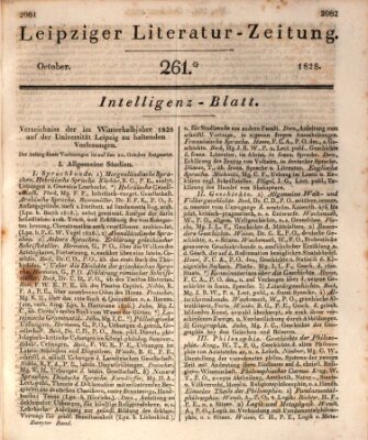 Leipziger Literaturzeitung Samstag 18. Oktober 1828