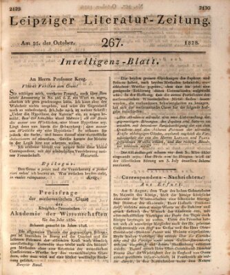 Leipziger Literaturzeitung Samstag 25. Oktober 1828