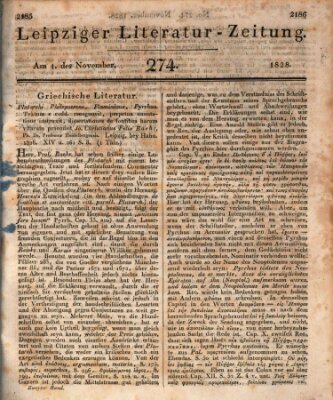 Leipziger Literaturzeitung Samstag 1. November 1828