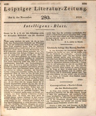 Leipziger Literaturzeitung Samstag 8. November 1828