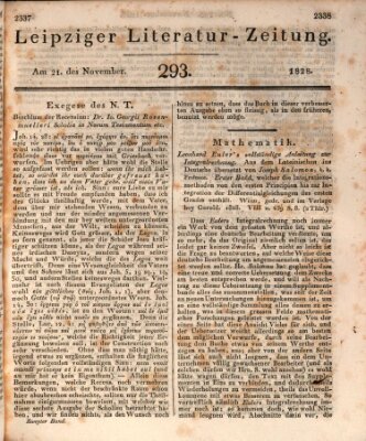 Leipziger Literaturzeitung Freitag 21. November 1828