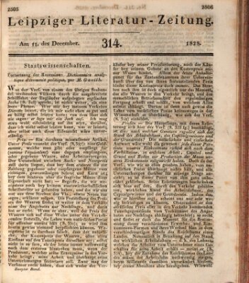 Leipziger Literaturzeitung Donnerstag 11. Dezember 1828