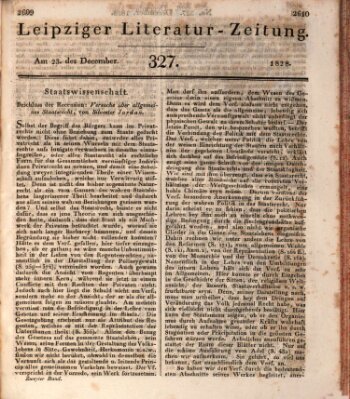 Leipziger Literaturzeitung Dienstag 23. Dezember 1828