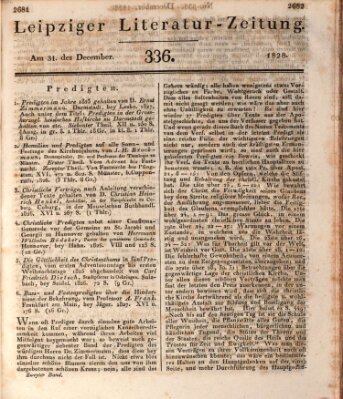 Leipziger Literaturzeitung Mittwoch 31. Dezember 1828