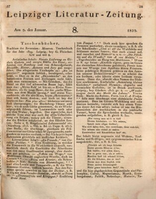 Leipziger Literaturzeitung Freitag 9. Januar 1829