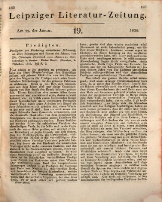 Leipziger Literaturzeitung Donnerstag 22. Januar 1829