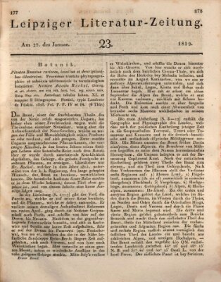 Leipziger Literaturzeitung Dienstag 27. Januar 1829