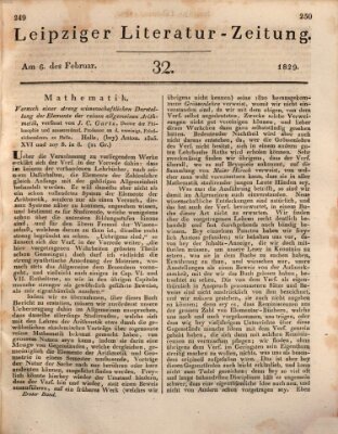 Leipziger Literaturzeitung Freitag 6. Februar 1829