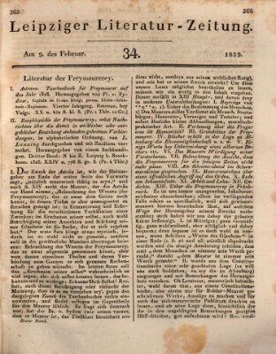 Leipziger Literaturzeitung Montag 9. Februar 1829