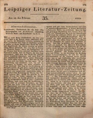 Leipziger Literaturzeitung Dienstag 10. Februar 1829