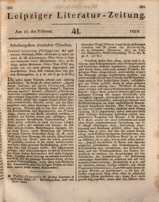 Leipziger Literaturzeitung Dienstag 17. Februar 1829