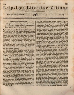 Leipziger Literaturzeitung Freitag 27. Februar 1829