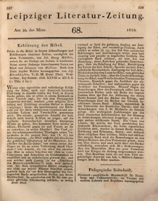 Leipziger Literaturzeitung Friday 20. March 1829