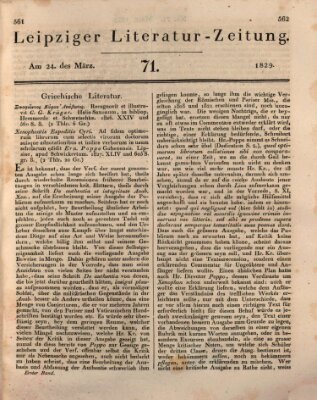 Leipziger Literaturzeitung Dienstag 24. März 1829