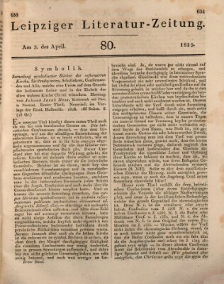 Leipziger Literaturzeitung Freitag 3. April 1829