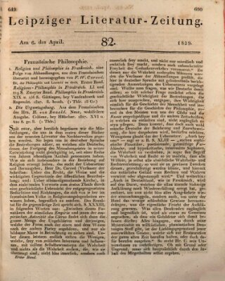 Leipziger Literaturzeitung Montag 6. April 1829