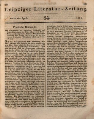 Leipziger Literaturzeitung Mittwoch 8. April 1829