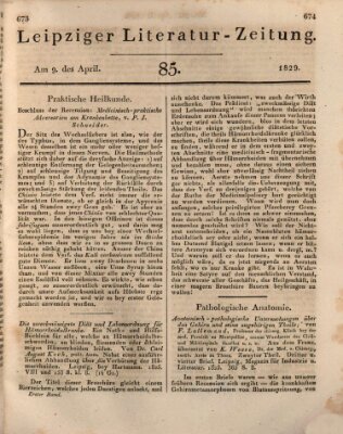 Leipziger Literaturzeitung Donnerstag 9. April 1829