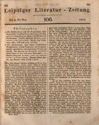 Leipziger Literaturzeitung Montag 4. Mai 1829