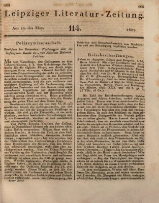 Leipziger Literaturzeitung Mittwoch 13. Mai 1829