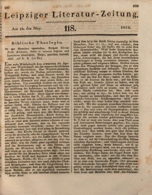 Leipziger Literaturzeitung Montag 18. Mai 1829