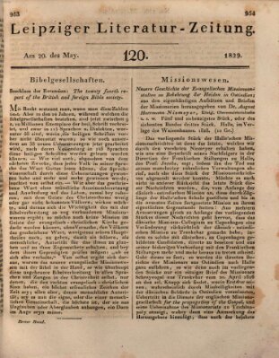 Leipziger Literaturzeitung Mittwoch 20. Mai 1829