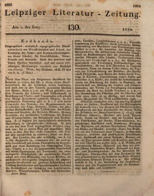 Leipziger Literaturzeitung Montag 1. Juni 1829