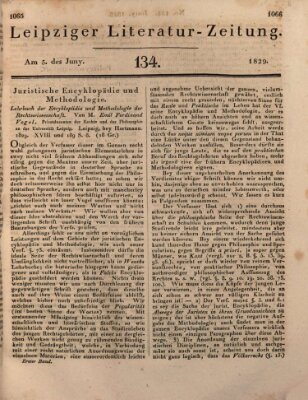 Leipziger Literaturzeitung Freitag 5. Juni 1829