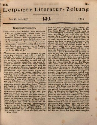 Leipziger Literaturzeitung Freitag 12. Juni 1829