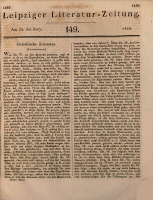 Leipziger Literaturzeitung Dienstag 23. Juni 1829