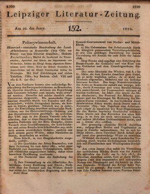 Leipziger Literaturzeitung Freitag 26. Juni 1829