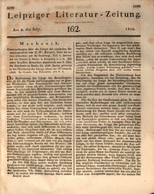 Leipziger Literaturzeitung Mittwoch 8. Juli 1829