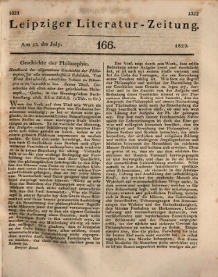 Leipziger Literaturzeitung Montag 13. Juli 1829