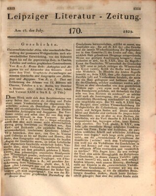 Leipziger Literaturzeitung Freitag 17. Juli 1829