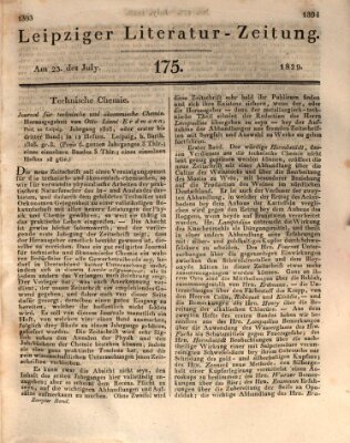 Leipziger Literaturzeitung Donnerstag 23. Juli 1829