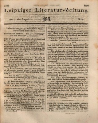 Leipziger Literaturzeitung Freitag 7. August 1829