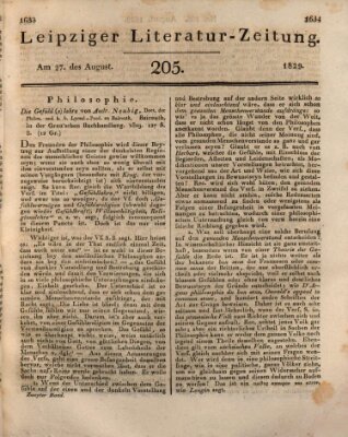 Leipziger Literaturzeitung Donnerstag 27. August 1829