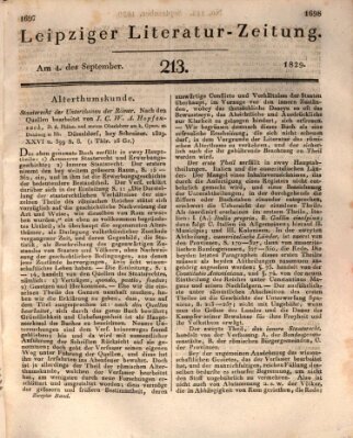 Leipziger Literaturzeitung Freitag 4. September 1829