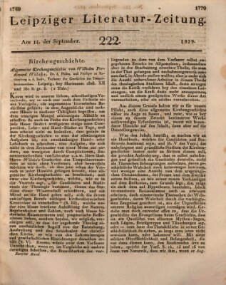 Leipziger Literaturzeitung Montag 14. September 1829