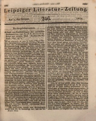 Leipziger Literaturzeitung Mittwoch 7. Oktober 1829